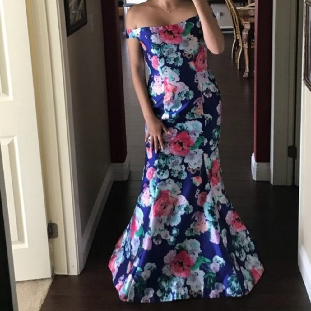 My Michelle Floral Off-Shoulder Mermaid Dress 9